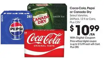 Ralphs Coca-Cola, Pepsi or Canada Dry offer
