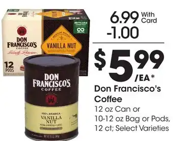 Ralphs Don Francisco's Coffee offer