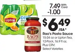 Ralphs Rao's Pasta Sauce offer