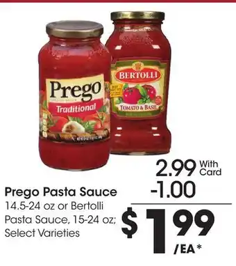 Ralphs Prego Pasta Sauce offer