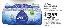 Ralphs 40-Pack Ralphs Purified Drinking Water offer