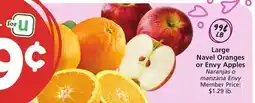 Vons Large Navel Oranges or Envy Apples offer