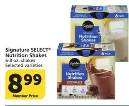 Vons Signature SELECT Nutrition Shakes offer