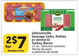 Vons Johnsonville Sausage Links, Patties or Jennie-O Turkey Bacon offer