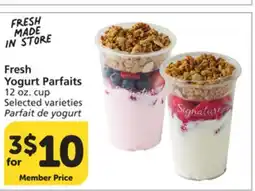 Vons Fresh Yogurt Parfaits offer