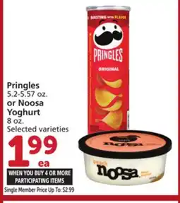 Vons Pringles 5.2-5.57 oz. or Noosa Yoghurt 8 oz offer