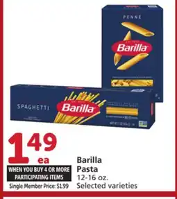 Vons Barilla Pasta offer