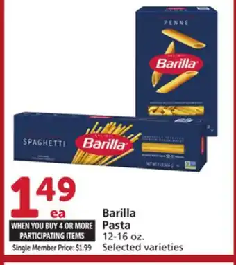 Vons Barilla Pasta offer