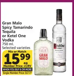 Vons Gran Malo Spicy Tamarindo Tequila or Ketel One Vodka offer