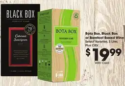 Ralphs Bota Box, Black Box or Barefoot Boxed Wine offer