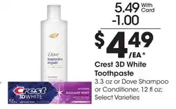 Ralphs Crest 3D White Toothpaste offer