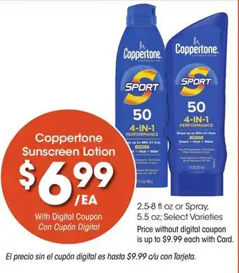 Ralphs Coppertone Sunscreen Lotion offer