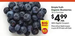 Ralphs Simple Truth Organic Blueberries offer