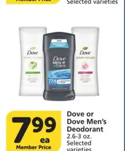 Albertsons Dove or Dove Men's Deodorant offer