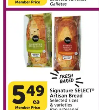Albertsons Signature SELECT Artisan Bread offer