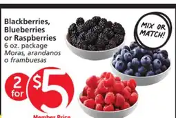 Albertsons Blackberries, Blueberries or Raspberries offer