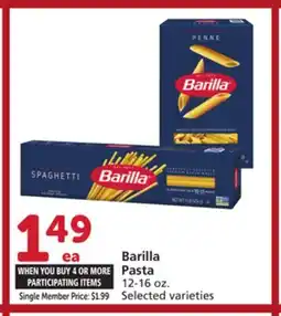 Albertsons Barilla Pasta offer