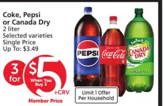 Albertsons Coke, Pepsi or Canada Dry offer