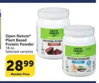Albertsons Open Nature Plant Based Protein Powder offer