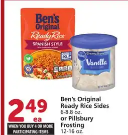 Albertsons Ben's Original Ready Rice Sides 6-8.8 oz. or Pillsbury Frosting 12-16 oz offer
