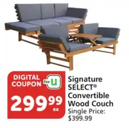 Albertsons Signature SELECT Convertible Wood Couch offer