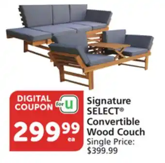 Albertsons Signature SELECT Convertible Wood Couch offer