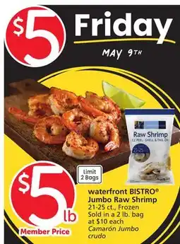 Albertsons waterfront BISTRO Jumbo Raw Shrimp offer