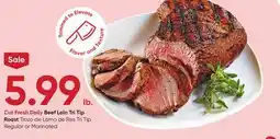 Stater Bros Cut Fresh Daily Beef Loin Tri Tip Roast offer