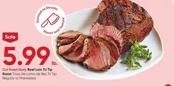 Stater Bros Cut Fresh Daily Beef Loin Tri Tip Roast offer