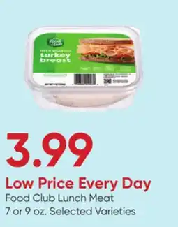 Stater Bros Food Club Lunch Meat offer