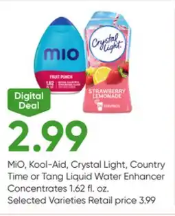Stater Bros MiO, Kool-Aid, Crystal Light, Country Time or Tang Liquid Water Enhancer Concentrates offer