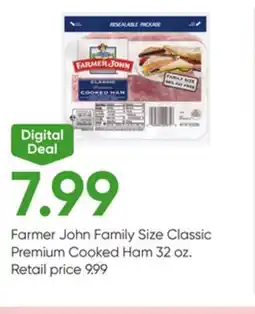 Stater Bros Farmer John Family Size Classic Premium Cooked Ham offer