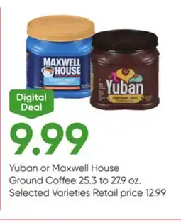 Stater Bros Yuban or Maxwell House Ground Coffee offer