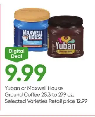 Stater Bros Yuban or Maxwell House Ground Coffee offer