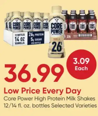 Stater Bros Core Power High Protein Milk Shakes offer