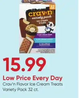 Stater Bros Crav'n Flavor Ice Cream Treats Variety Pack offer