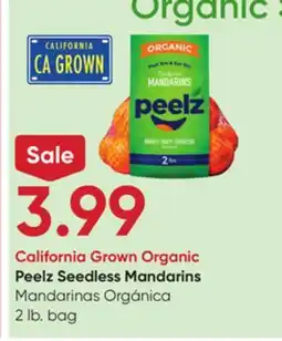 Stater Bros California Grown Organic Peelz Seedless Mandarins offer