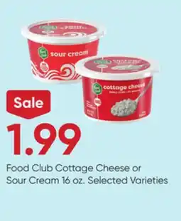 Stater Bros Food Club Cottage Cheese or Sour Cream offer