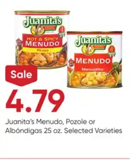 Stater Bros Juanita's Menudo, Pozole or Albóndigas offer