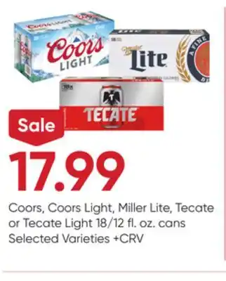 Stater Bros Coors, Coors Light, Miller Lite, Tecate or Tecate Light offer