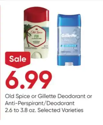 Stater Bros Old Spice or Gillette Deodorant or Anti-Perspirant/Deodorant offer