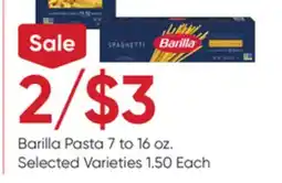 Stater Bros Barilla Pasta offer
