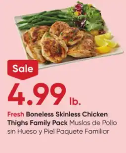 Stater Bros Fresh Boneless Skinless Chicken Thighs offer