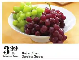 Pavilions Red or Green Seedless Grapes offer