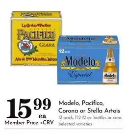 Pavilions Modelo, Pacifico, Corona or Stella Artois offer