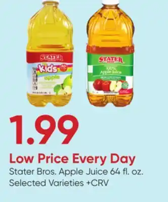 Stater Bros Stater Bros. Apple Juice offer