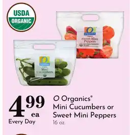 Pavilions O Organics Mini Cucumbers or Sweet Mini Peppers offer