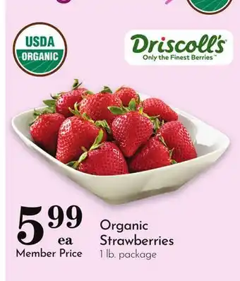 Pavilions Organic Strawberries offer