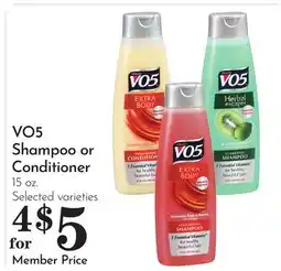 Pavilions VO5 Shampoo or Conditioner offer