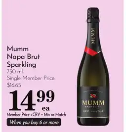 Pavilions Mumm Napa Brut Sparkling offer
